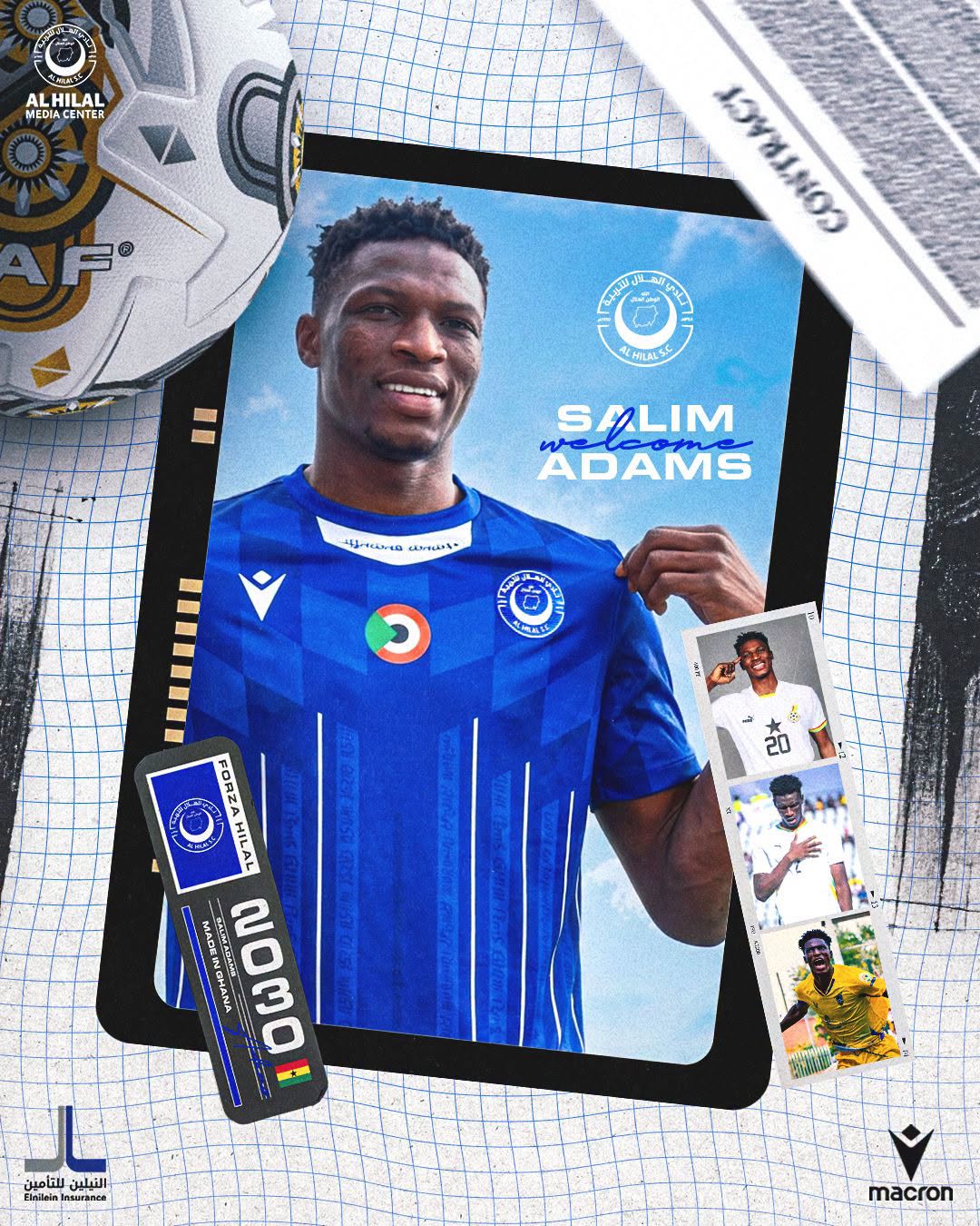 Al Hilal Complete Signing of Ghanaian Midfielder Salem Adams