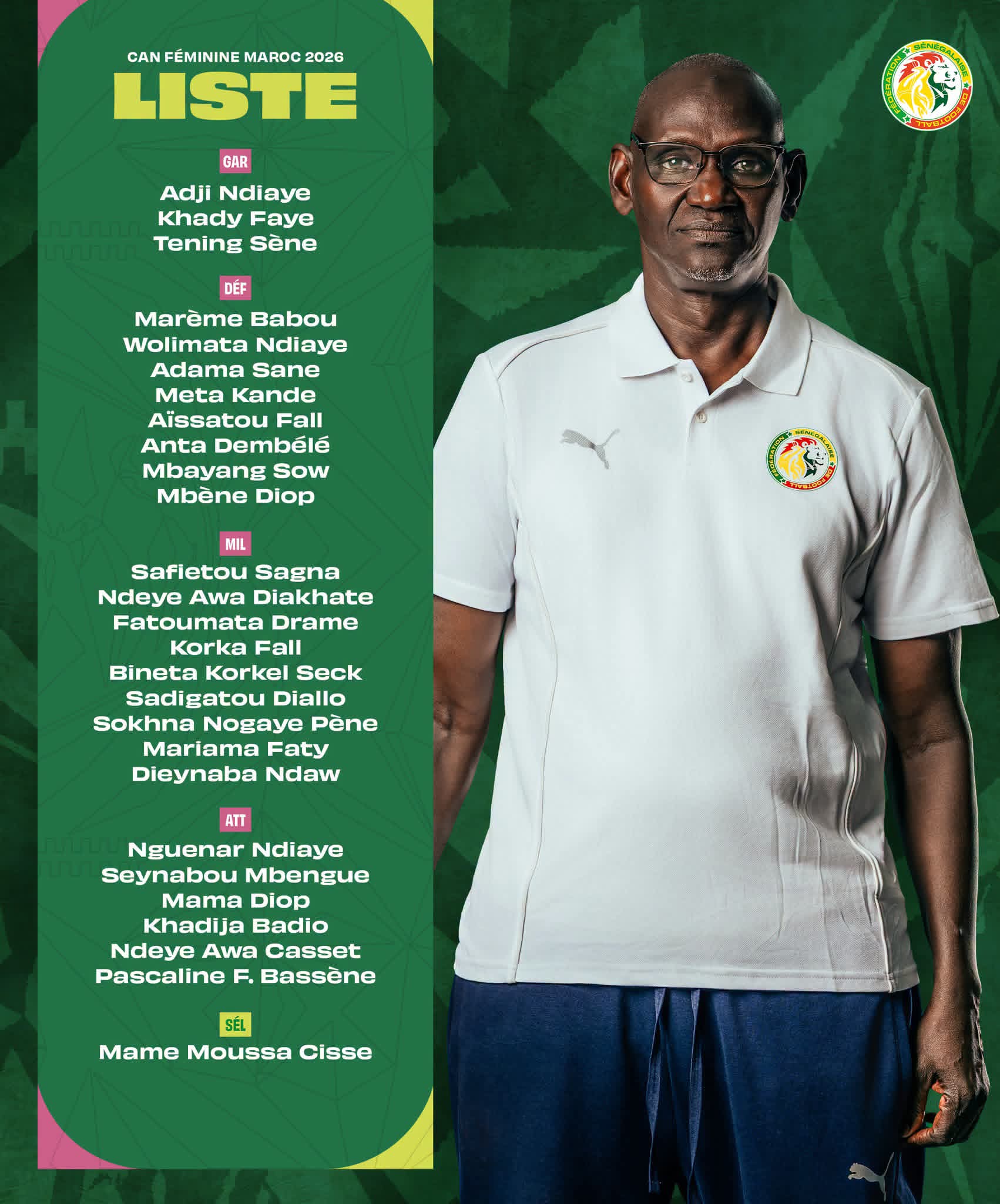 Senegal Name 26-Player Squad for 2026 Women's Africa Cup of Nations